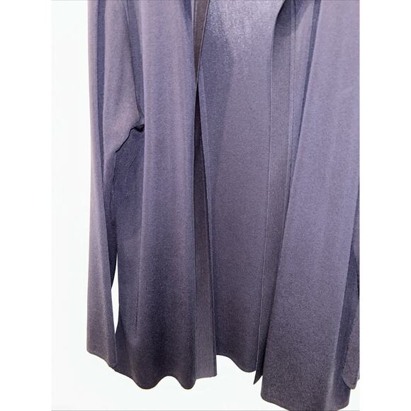 Exclusively Misook Women's Large Navy Open Cardigan Minimalist Capsule Wardrobe - Picture 5 of 11